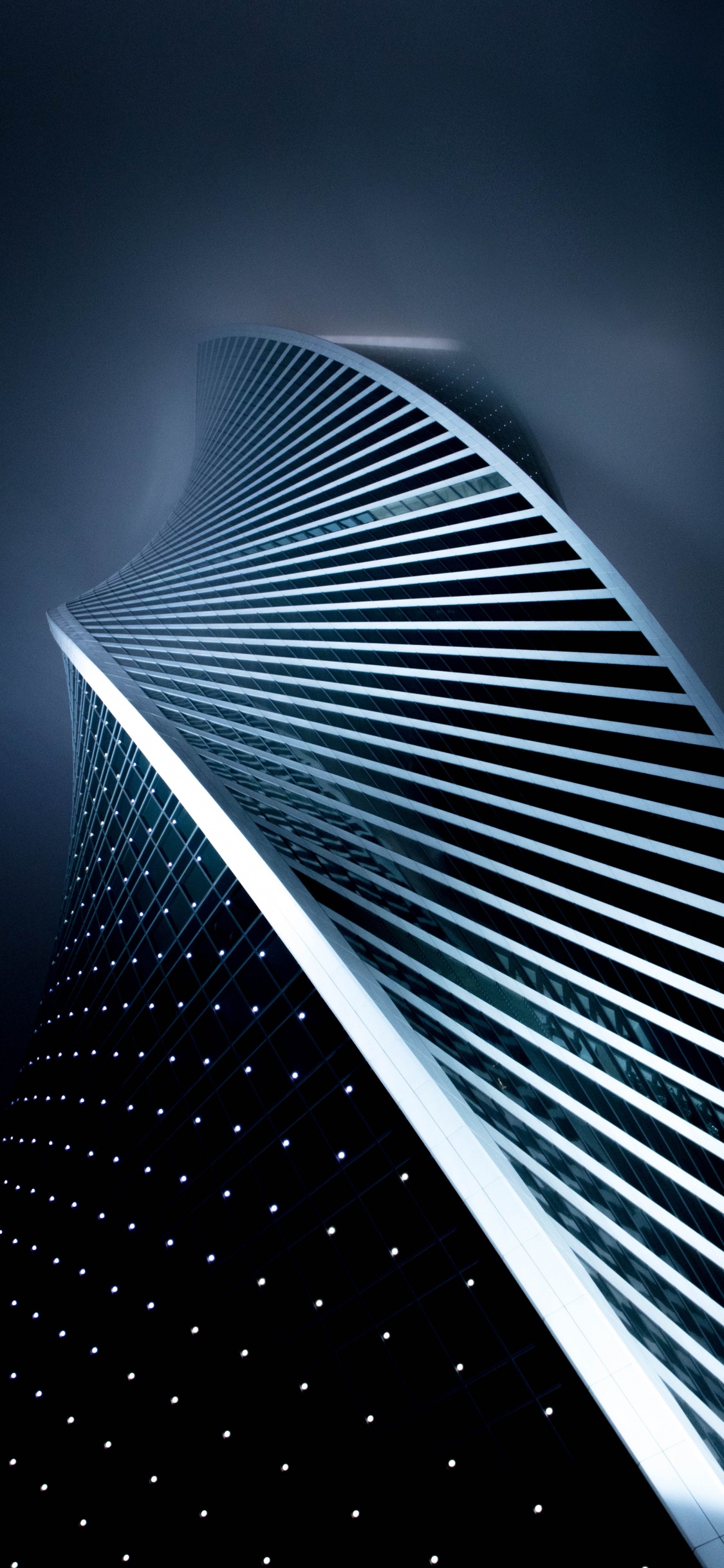 Gray and Black Spiral Stairs. Wallpaper in 1125x2436 Resolution