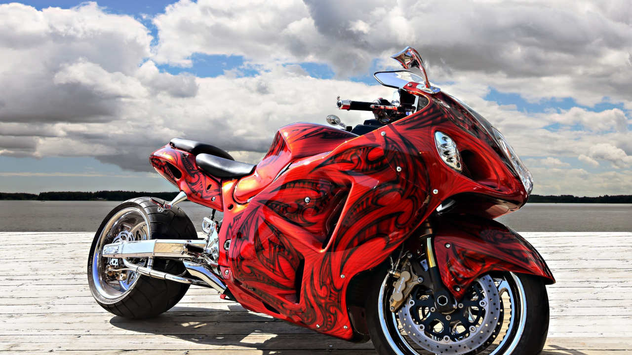 Voiture de Sport Rouge Sur Route Pendant la Journée. Wallpaper in 1280x720 Resolution