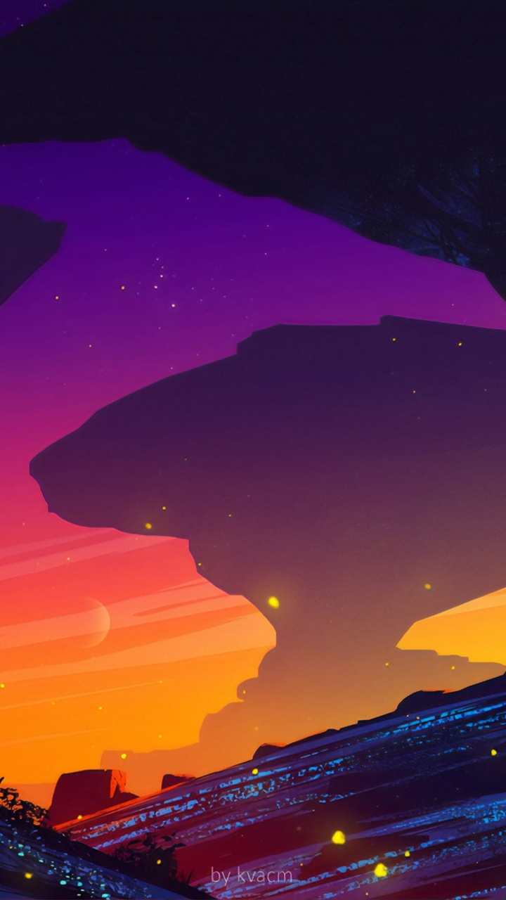 Synthwave, Digitale Kunst, Illustration, Kunstwerk, Zeichnung. Wallpaper in 720x1280 Resolution