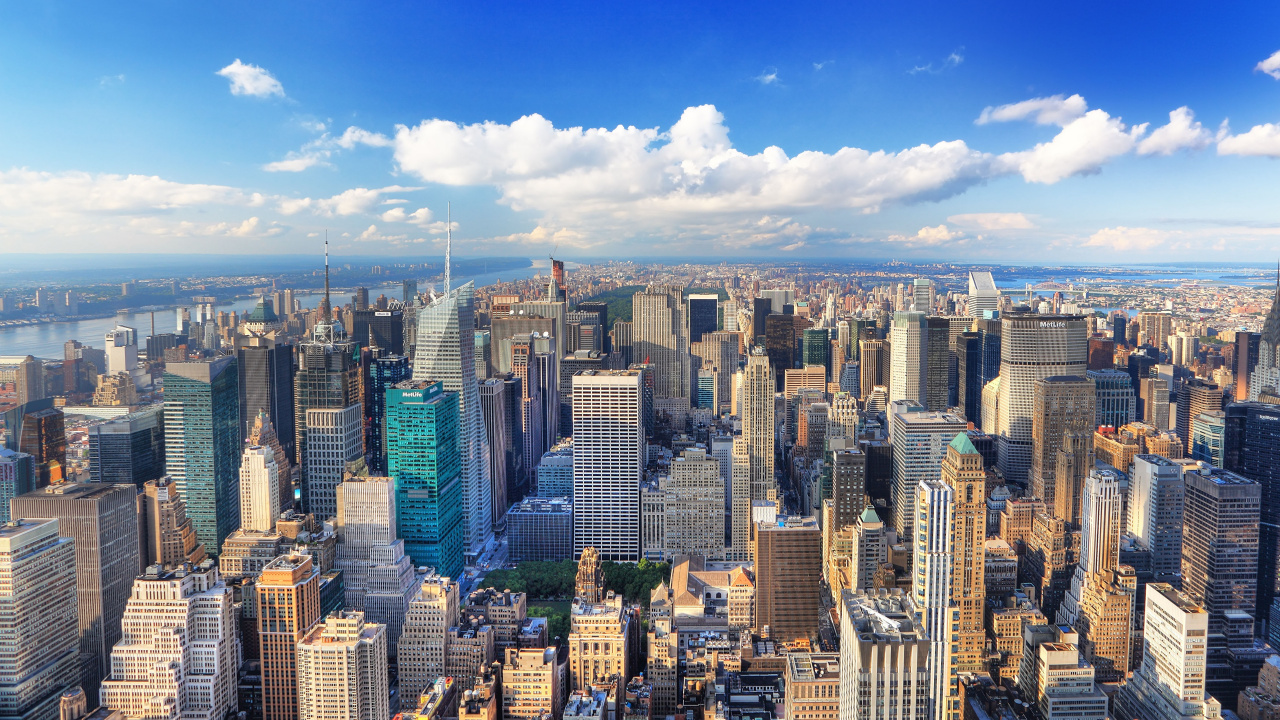 Aerial View of City Buildings During Daytime. Wallpaper in 1280x720 Resolution