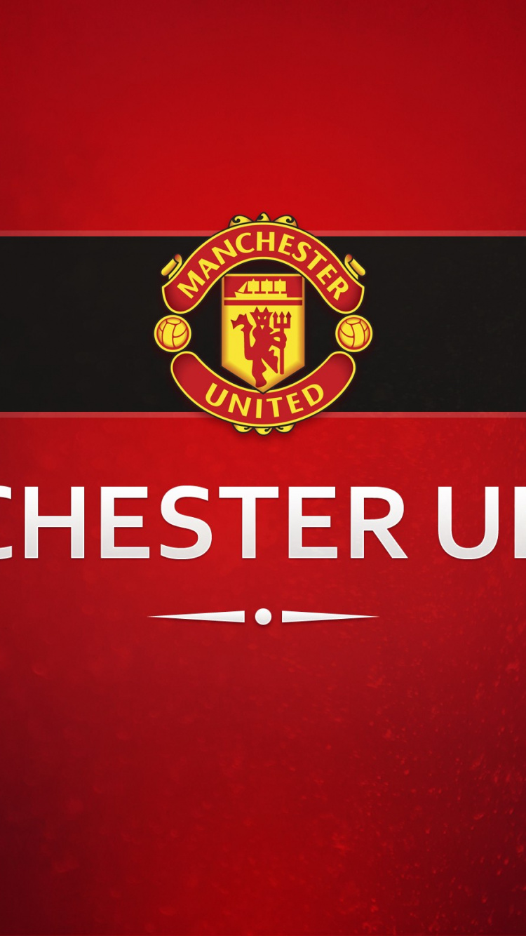 Manchester United f c, Firmenzeichen, Text, Emblem, Flagge. Wallpaper in 750x1334 Resolution