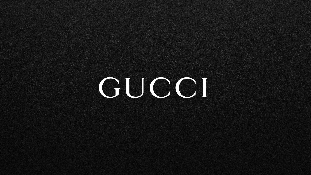 Graphics, Logo, Gucci, Brand, Text. Wallpaper in 1280x720 Resolution