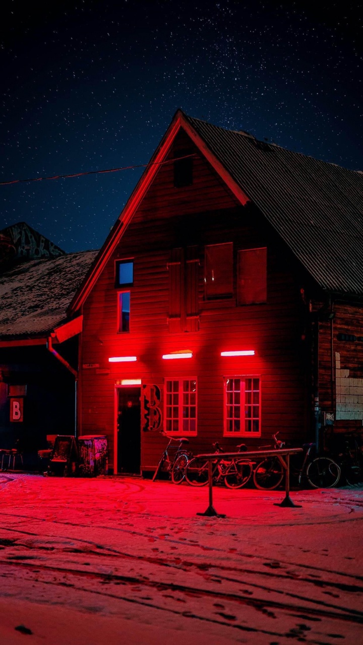 酒店, 自行车, 窗口, 光, 黑色的 壁纸 720x1280 允许