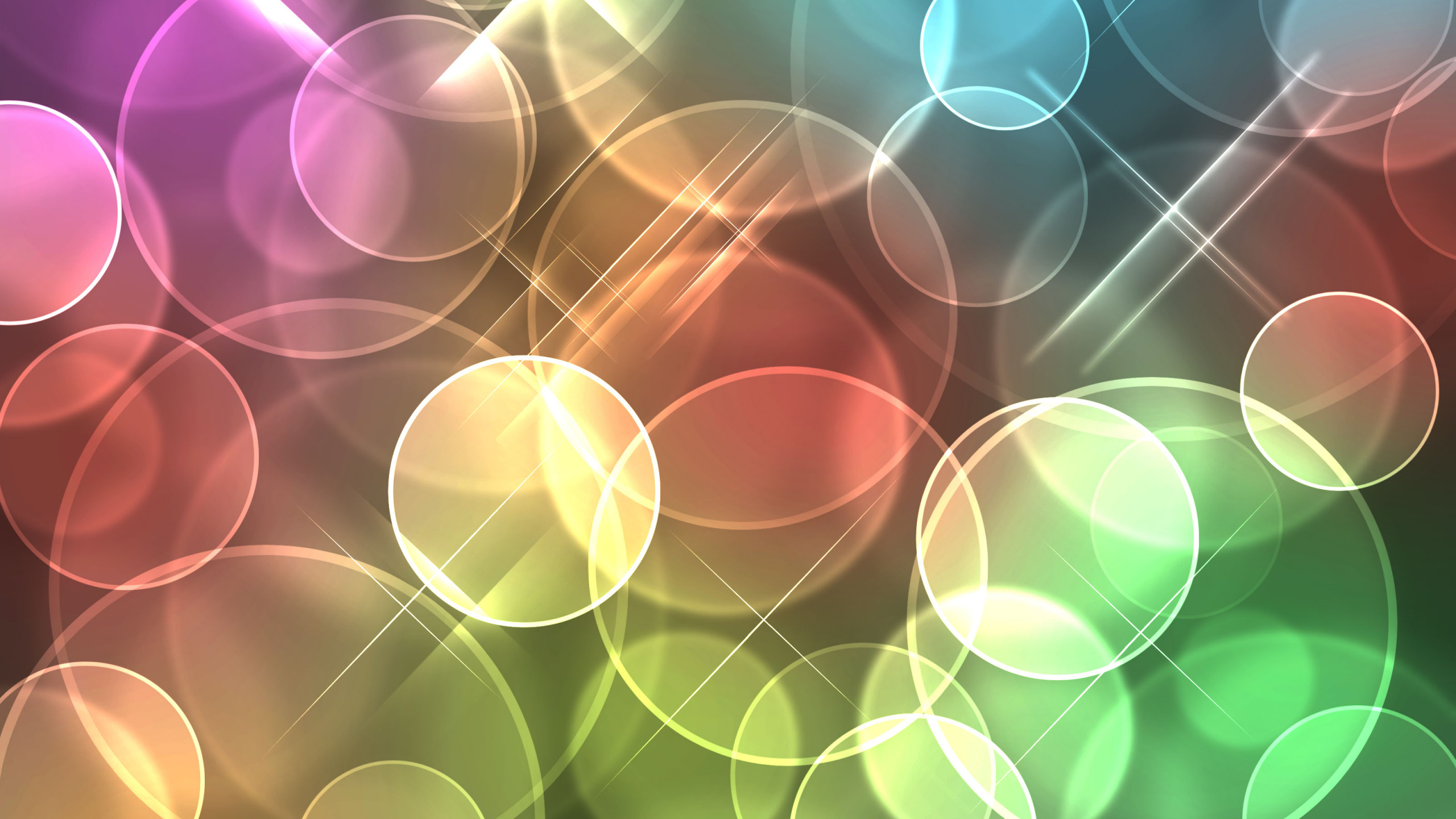 Lila Und Weiße Bokeh-Lichter. Wallpaper in 2560x1440 Resolution