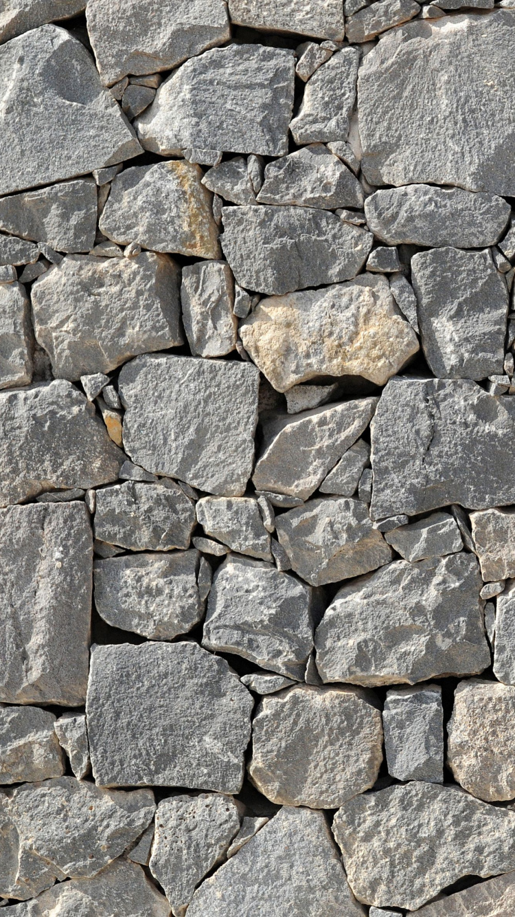 Gray and Black Stone Wall. Wallpaper in 750x1334 Resolution