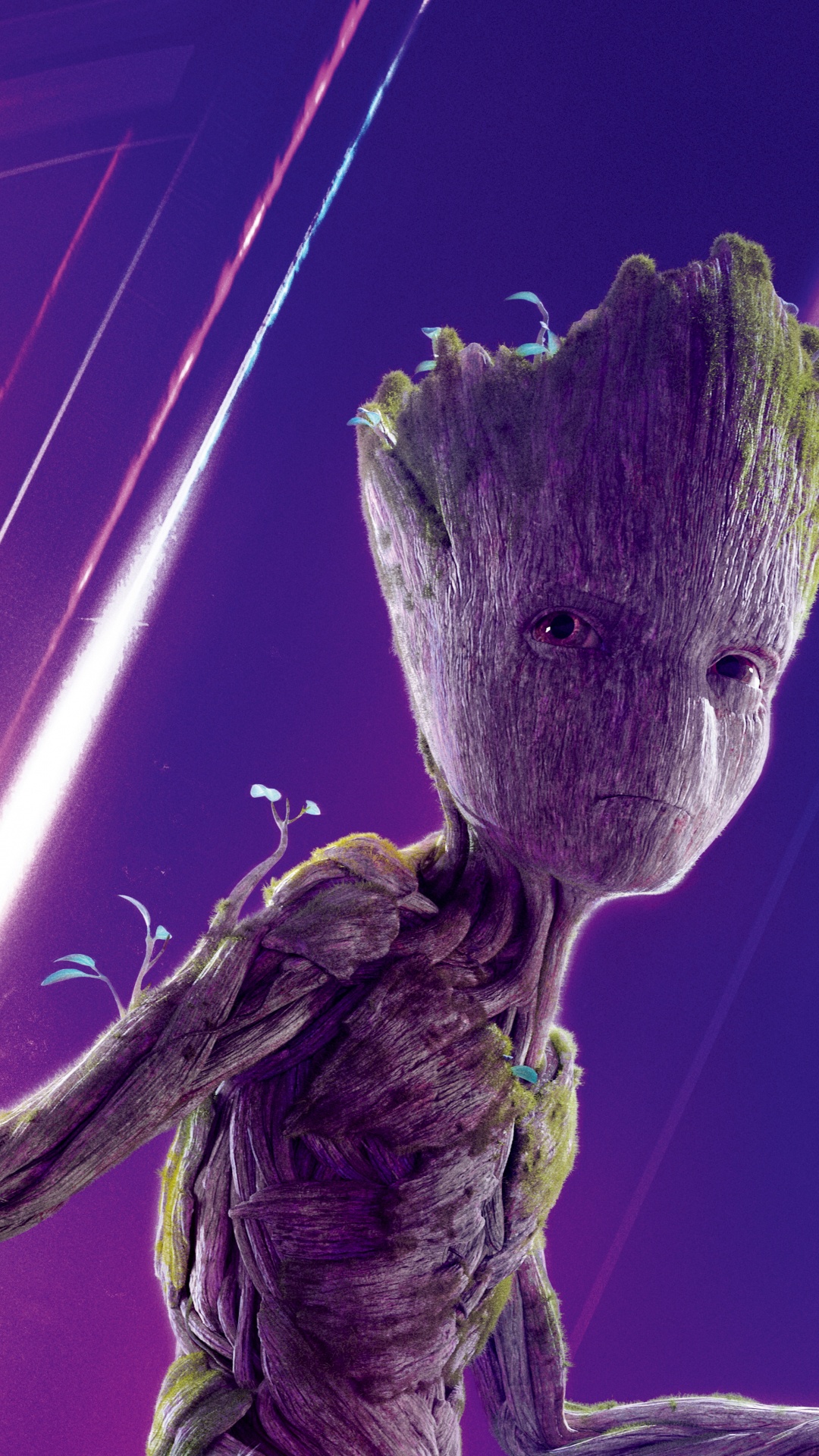 Lila Blütenknospe in Nahaufnahmen. Wallpaper in 1080x1920 Resolution