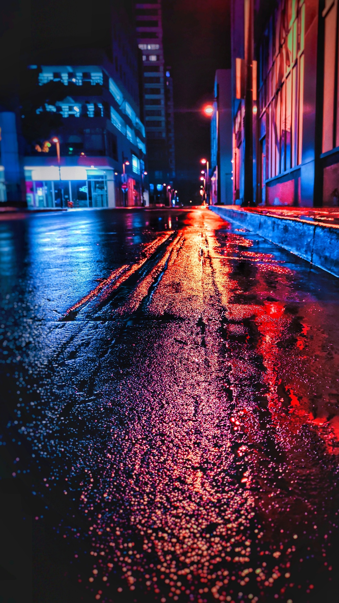 车灯, 路灯, 基础设施, 紫色的, 沥青 壁纸 1080x1920 允许