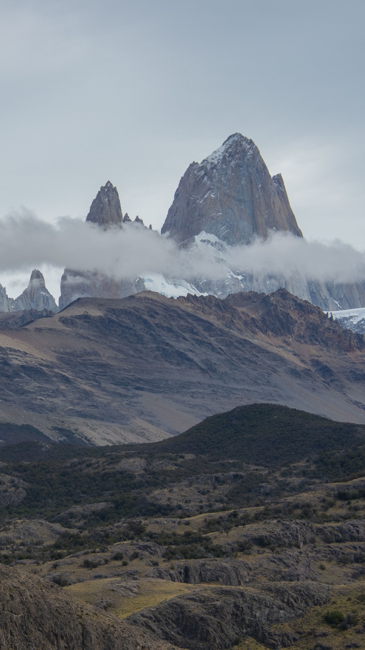 Mountain Range, Massif, Sky, Cerro Torre, Summit. Wallpaper in 720x1280 Resolution