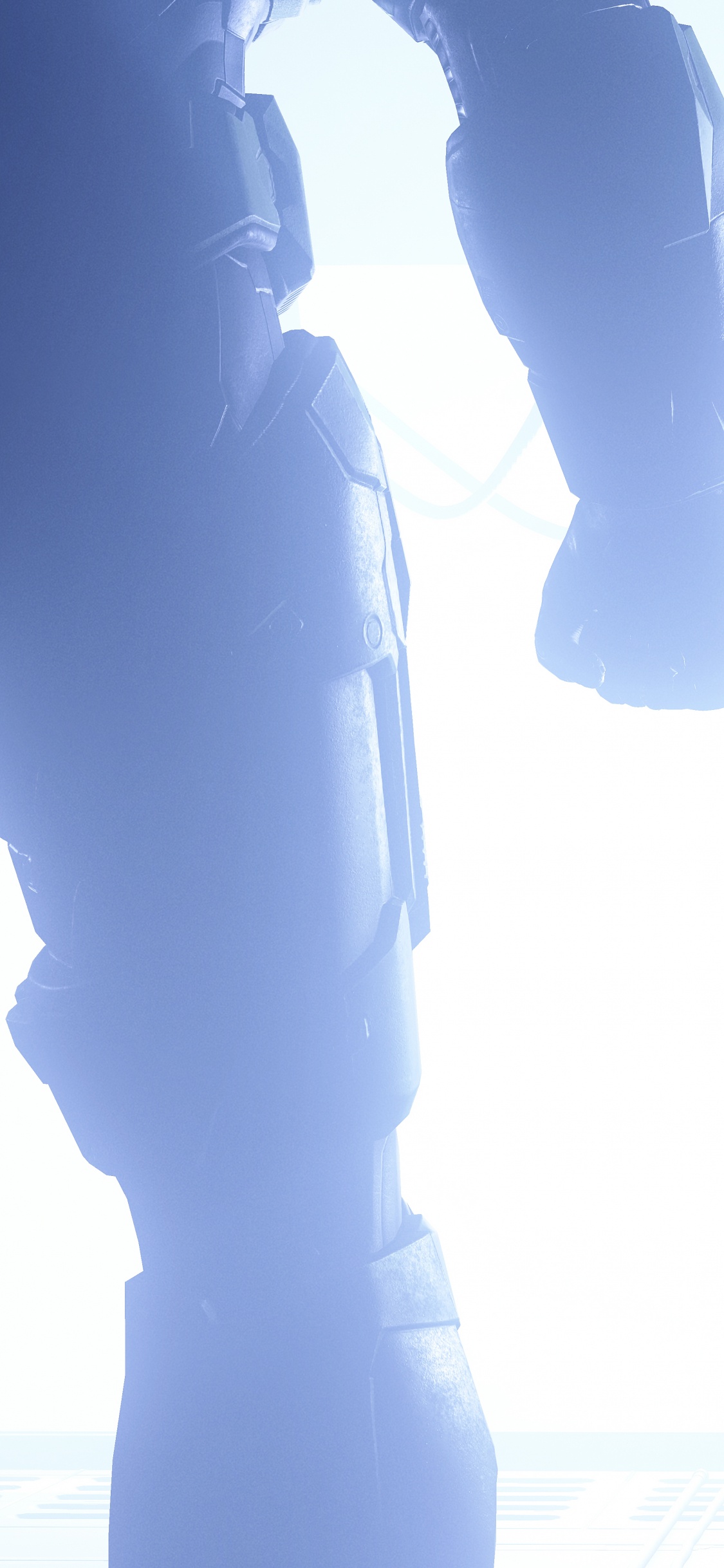 Halo Unendlich, Master Chief, Blau, Geste, Xbox. Wallpaper in 1125x2436 Resolution