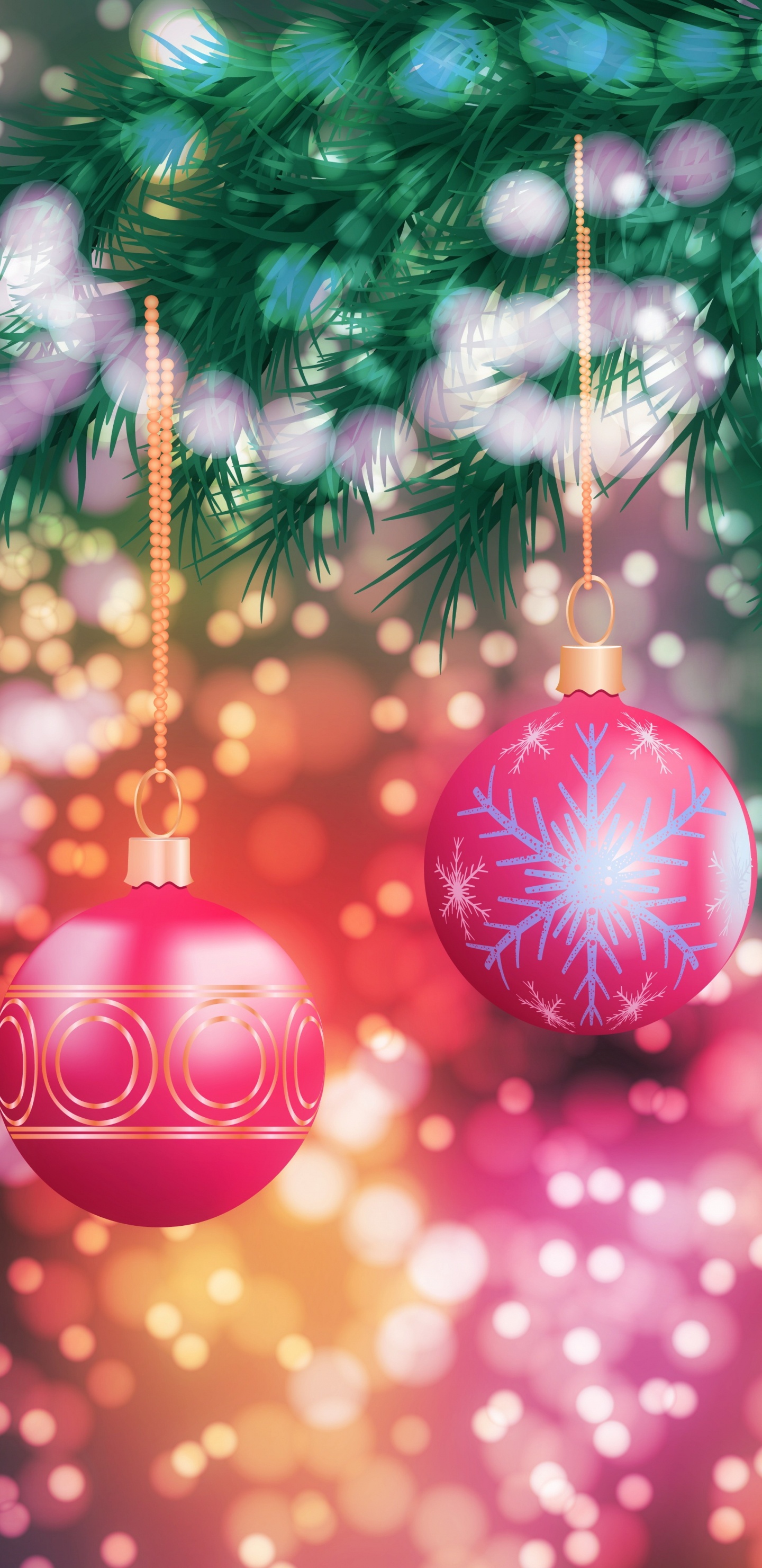 Usine, Nouvelle Année, Ornement de Noël, Arbre de Noël, Décoration de Noël. Wallpaper in 1440x2960 Resolution