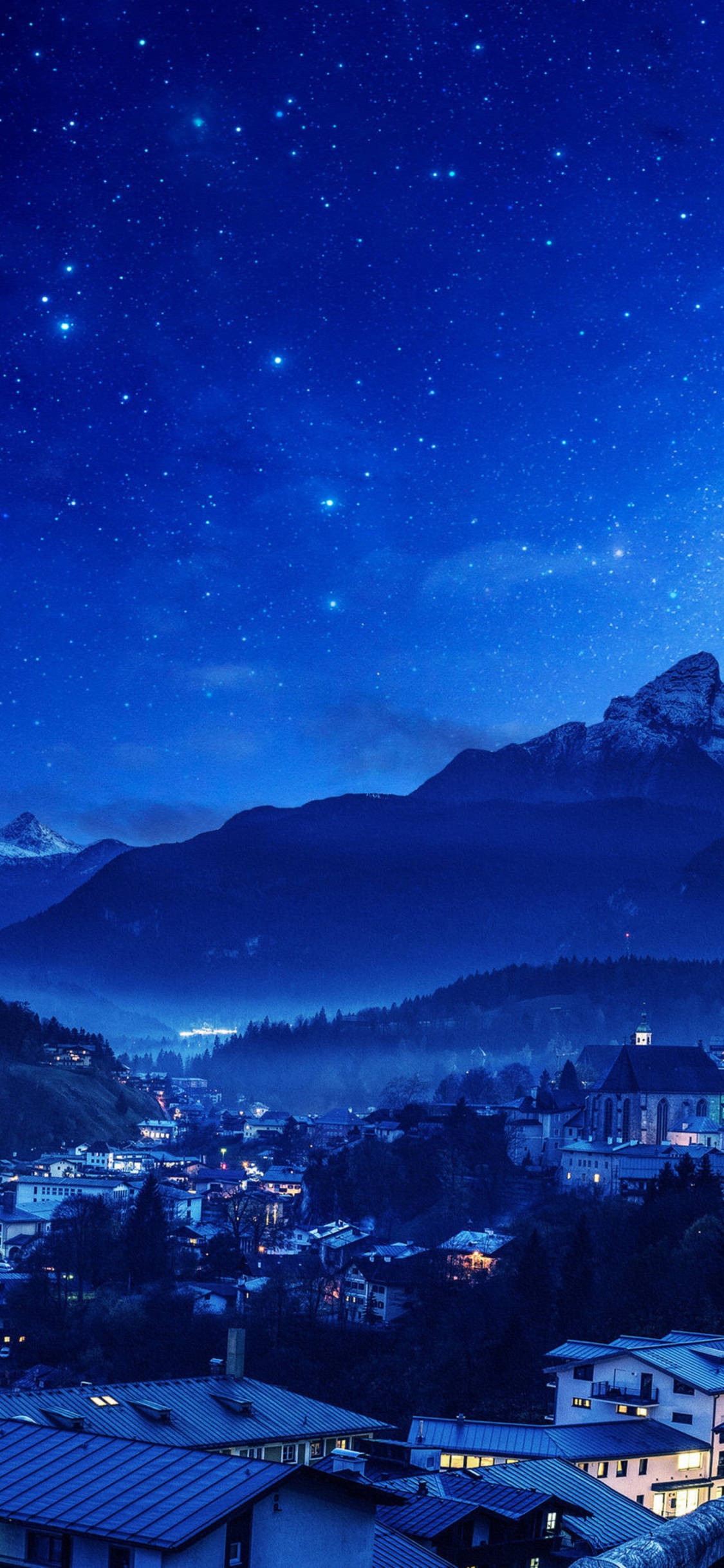 Anime, Winter, Blau, Atmosphäre, Cloud. Wallpaper in 1125x2436 Resolution