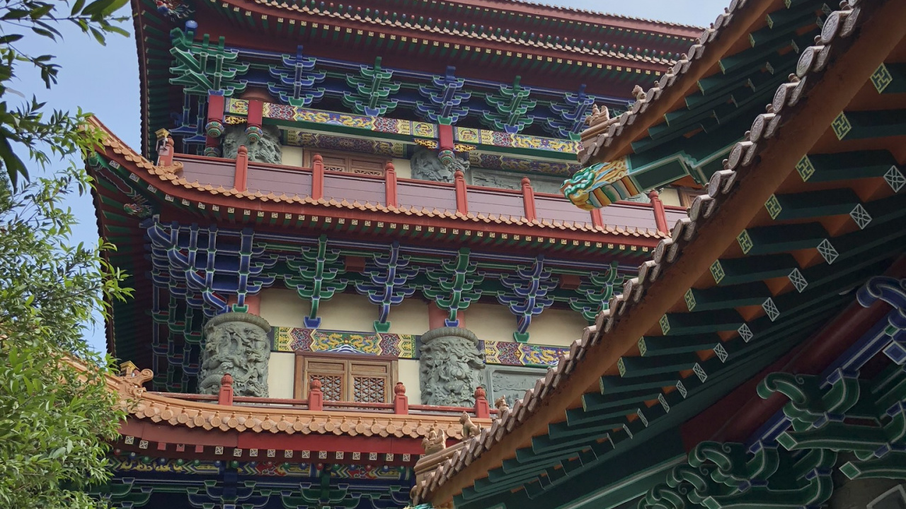 Chinesische Architektur, Architektur, Japanische Architektur, Wahrzeichen, Dach. Wallpaper in 1280x720 Resolution