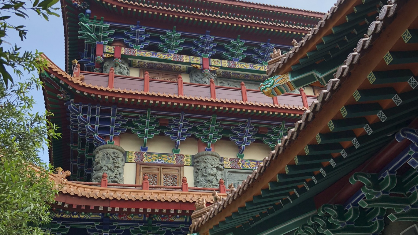 Chinesische Architektur, Architektur, Japanische Architektur, Wahrzeichen, Dach. Wallpaper in 1366x768 Resolution