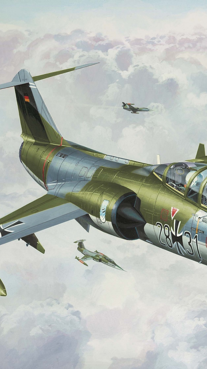 Avión de Combate Gris y Rojo Volando en el Cielo. Wallpaper in 720x1280 Resolution