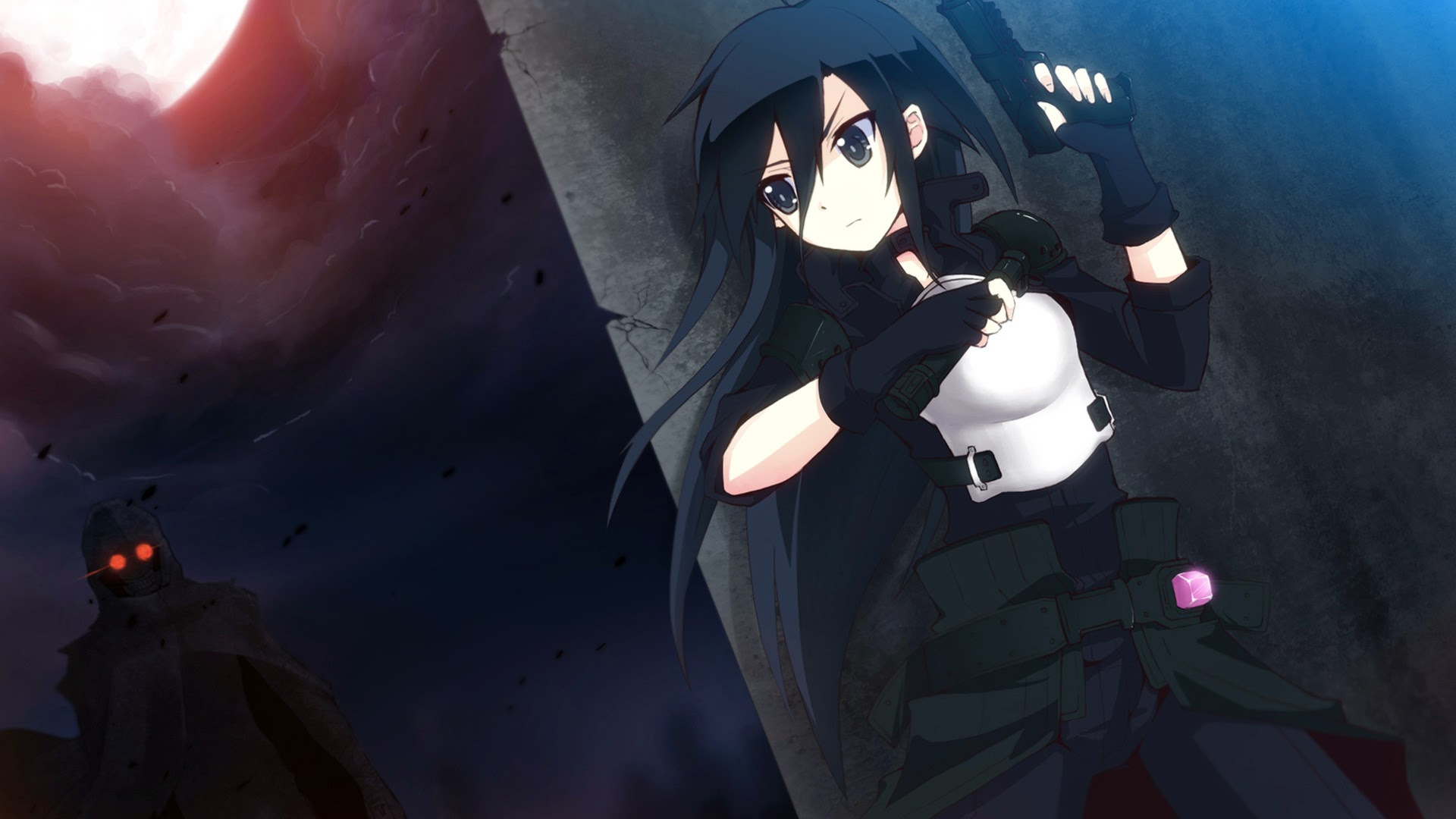 Personnage D'anime Femme Aux Cheveux Noirs. Wallpaper in 1920x1080 Resolution