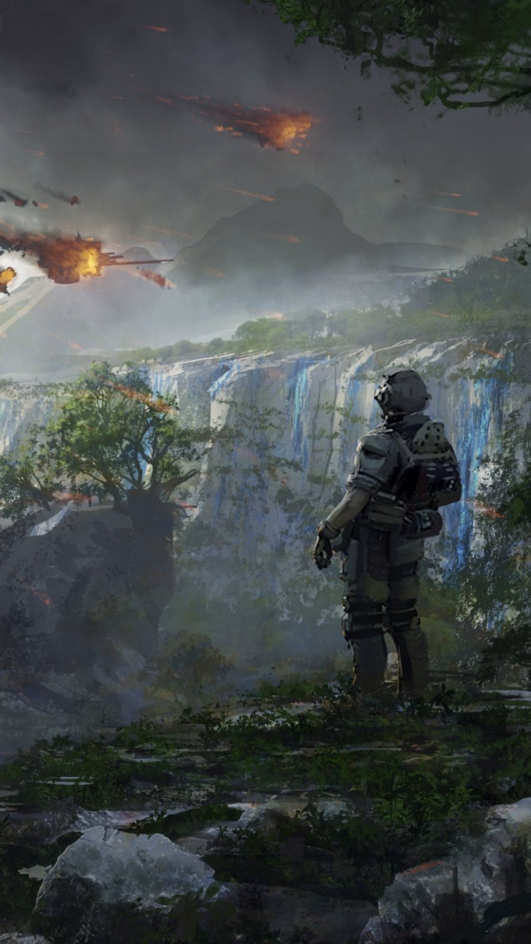 Homme en Veste Noire et Pantalon Noir Debout Sur un Sol Rocheux. Wallpaper in 750x1334 Resolution