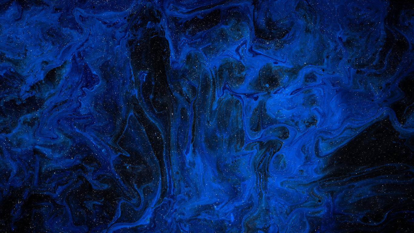 Pintura Abstracta Azul y Blanca. Wallpaper in 1366x768 Resolution