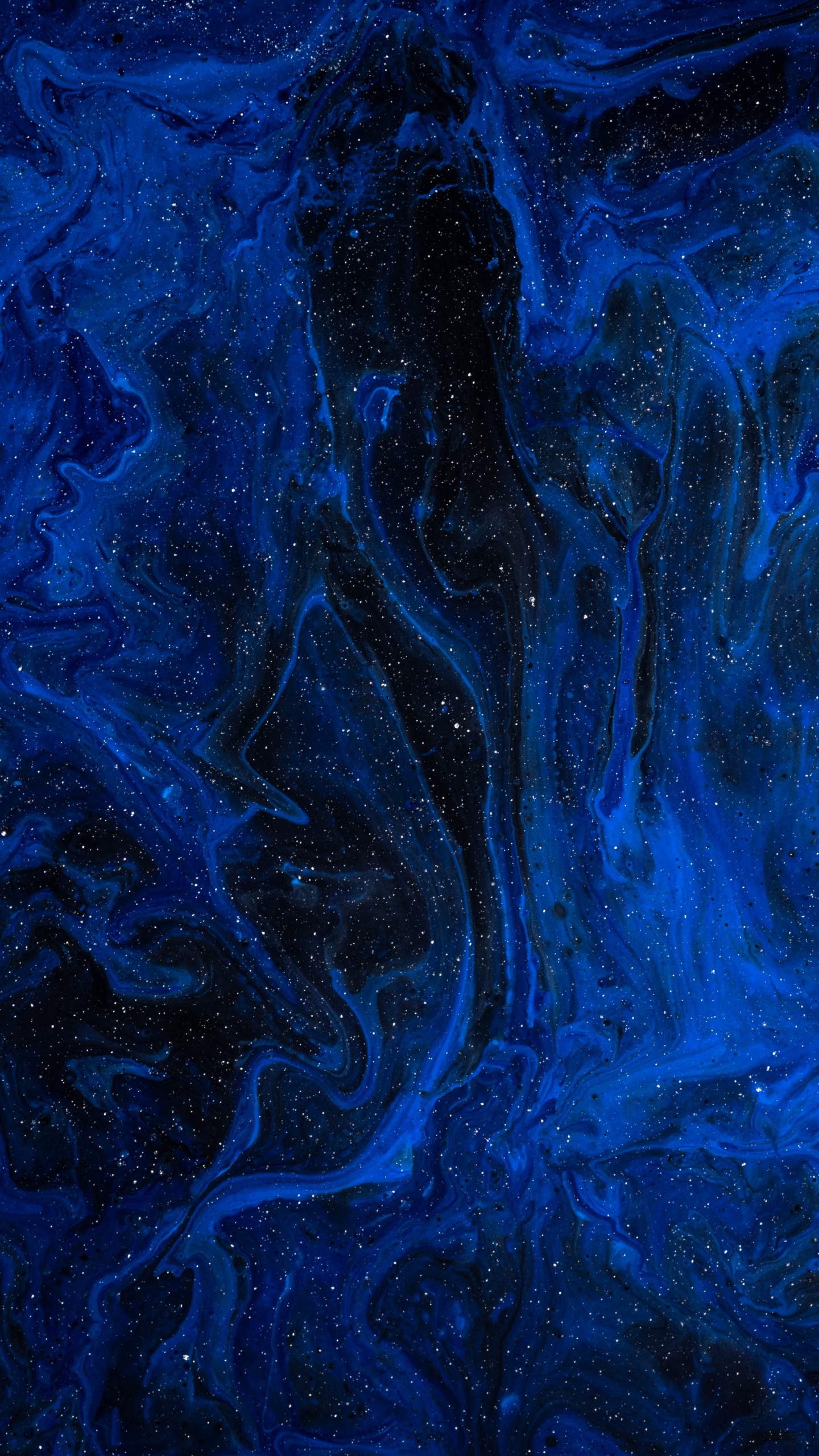 Pintura Abstracta Azul y Blanca. Wallpaper in 1440x2560 Resolution