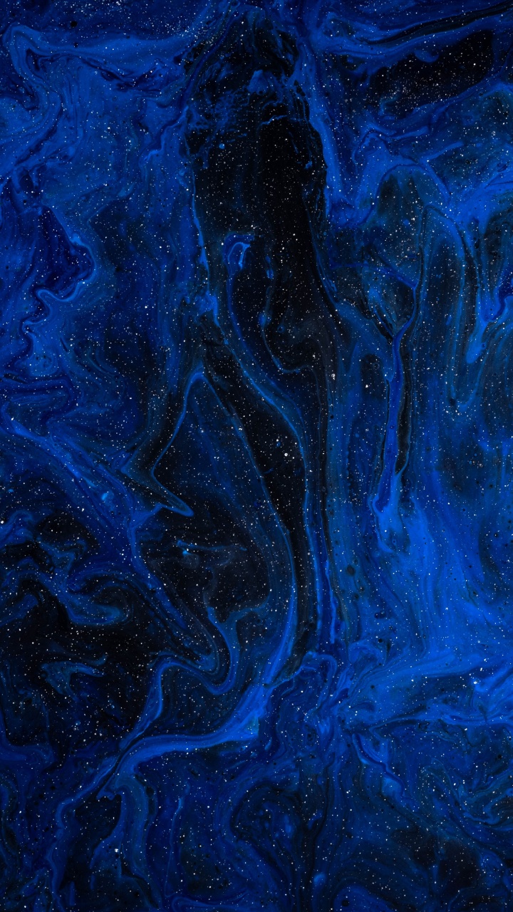 Blue and White Abstract Painting. Wallpaper in 720x1280 Resolution