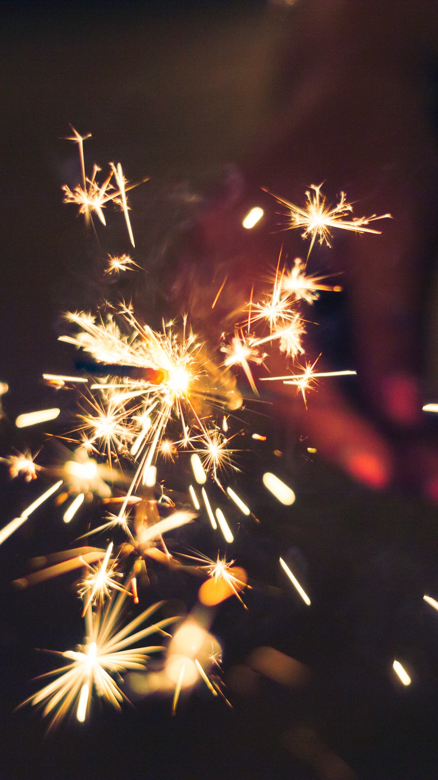 Sparkler, Fireworks, New Years Day, Light, Night. Wallpaper in 1440x2560 Resolution