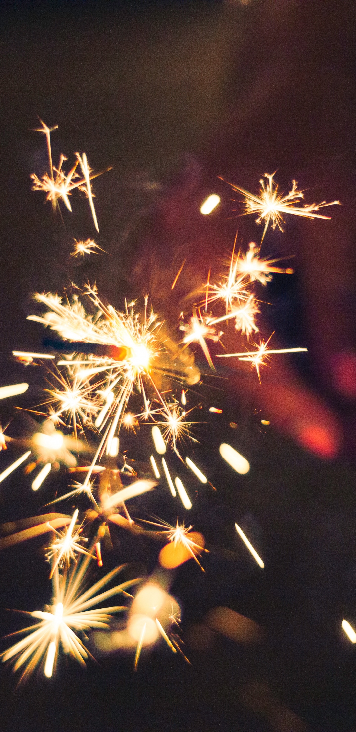Sparkler, Fireworks, New Years Day, Light, Night. Wallpaper in 1440x2960 Resolution