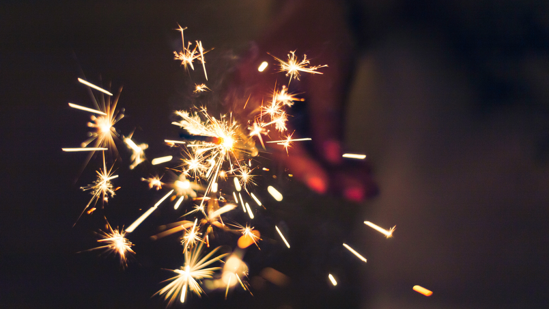 Sparkler, Fireworks, New Years Day, Light, Night. Wallpaper in 1920x1080 Resolution