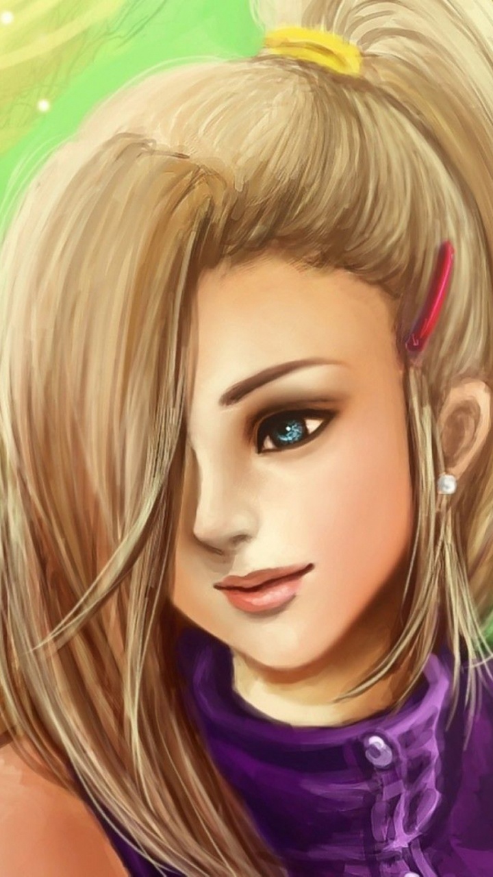 Femme en Haut Sans Manches Violet. Wallpaper in 720x1280 Resolution