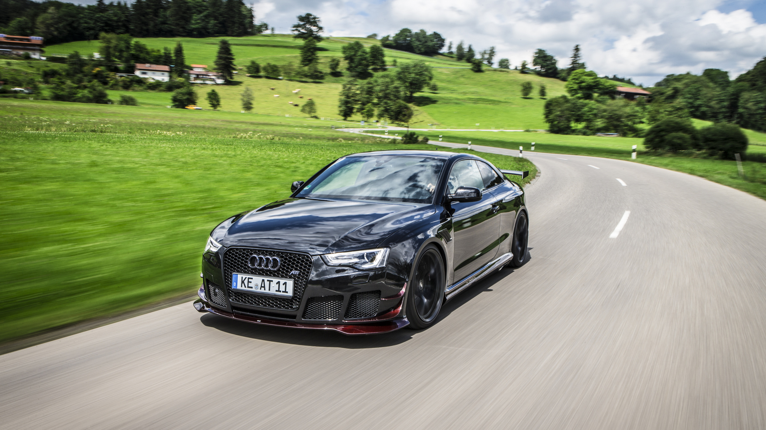 Black Audi Coupe on Road During Daytime. Wallpaper in 2560x1440 Resolution