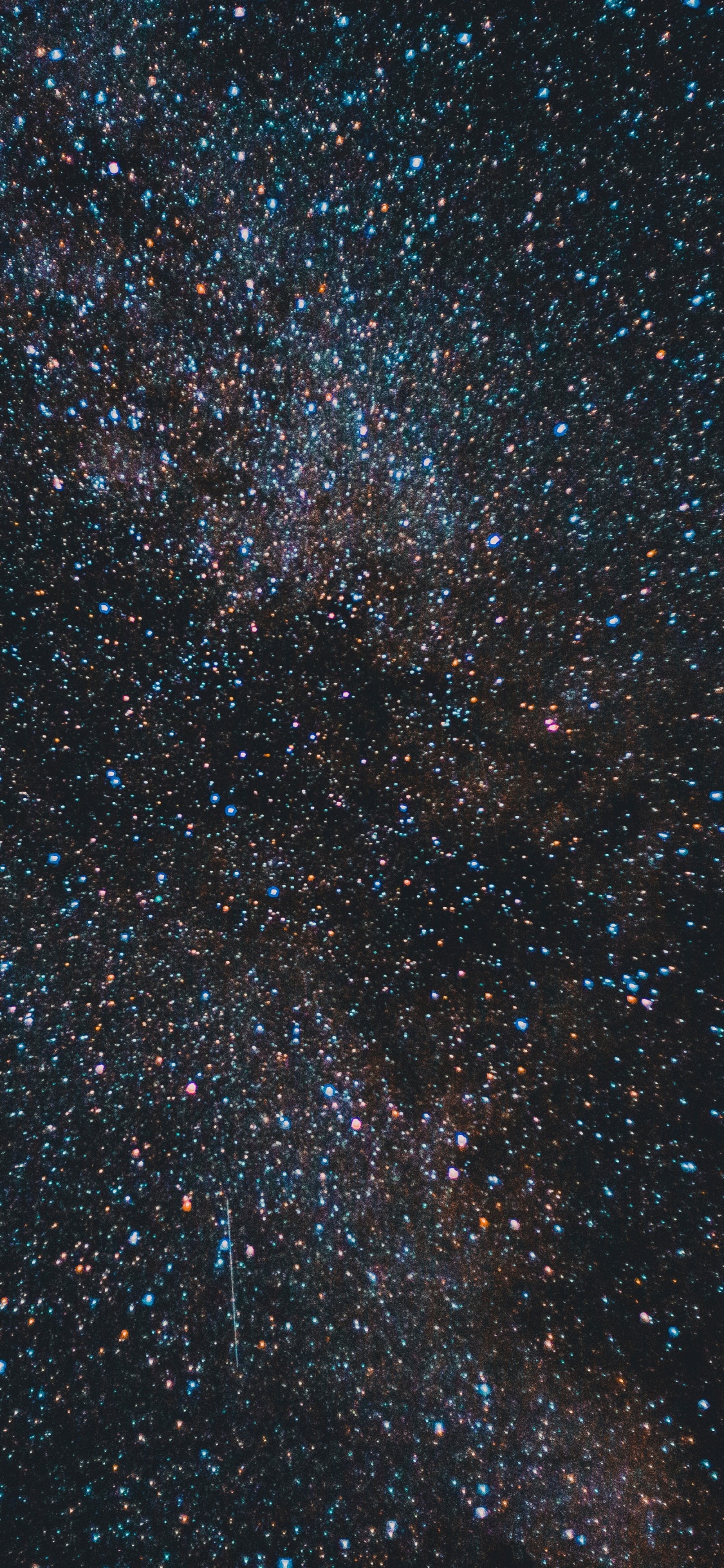 Starry Night Sky Over Starry Night. Wallpaper in 1125x2436 Resolution