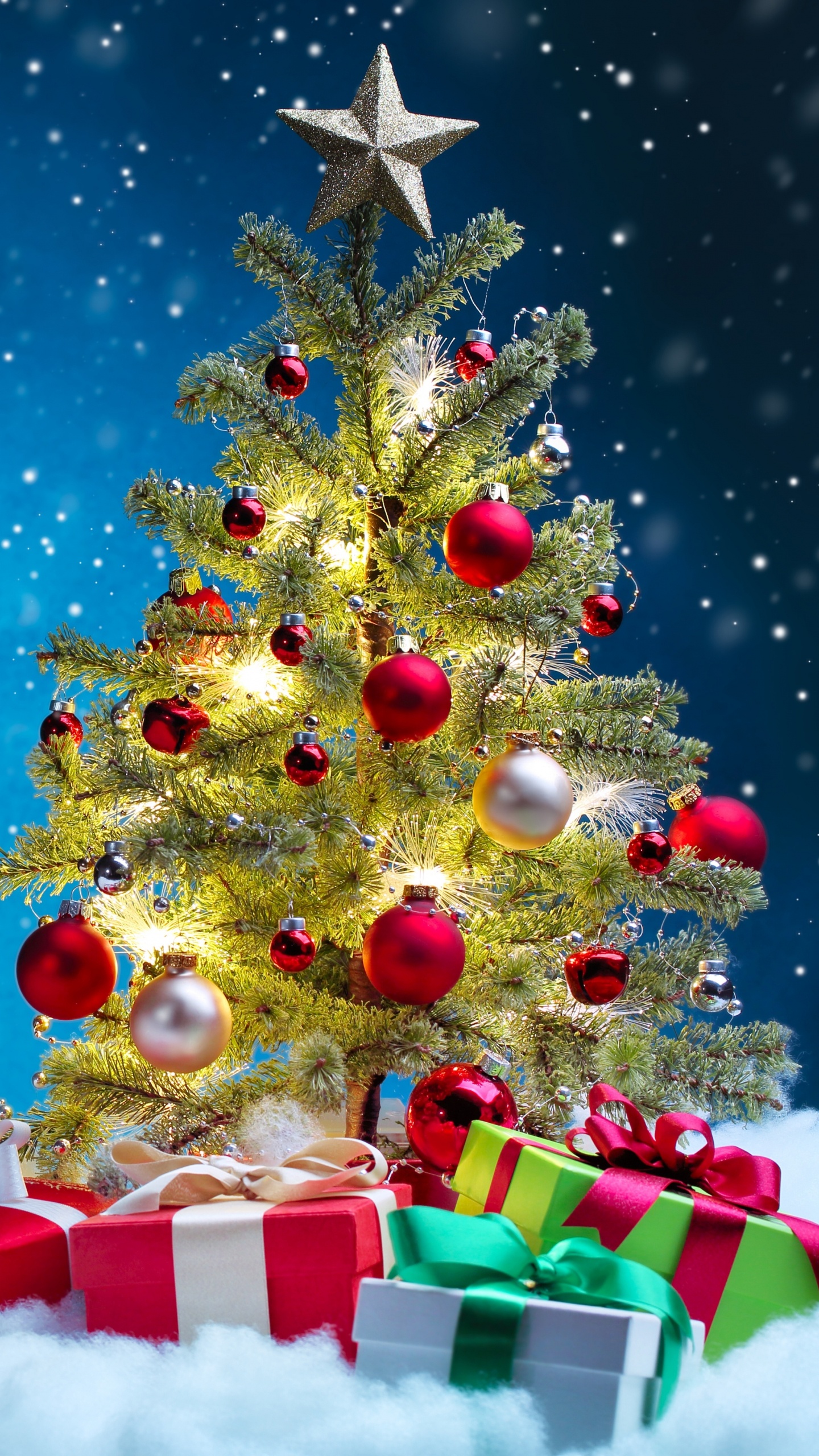 圣诞树, 圣诞节, 圣诞装饰, 圣诞前夕, 圣诞节的装饰品 壁纸 1440x2560 允许