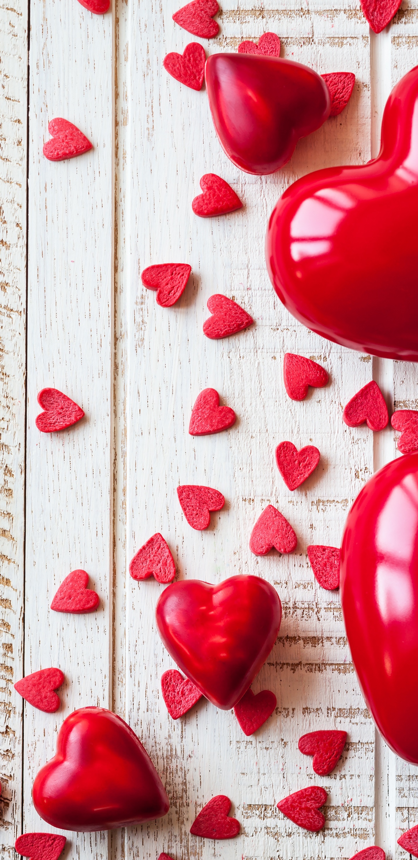 Cœur, le Jour de Valentines, Amour, Souhait. Wallpaper in 1440x2960 Resolution