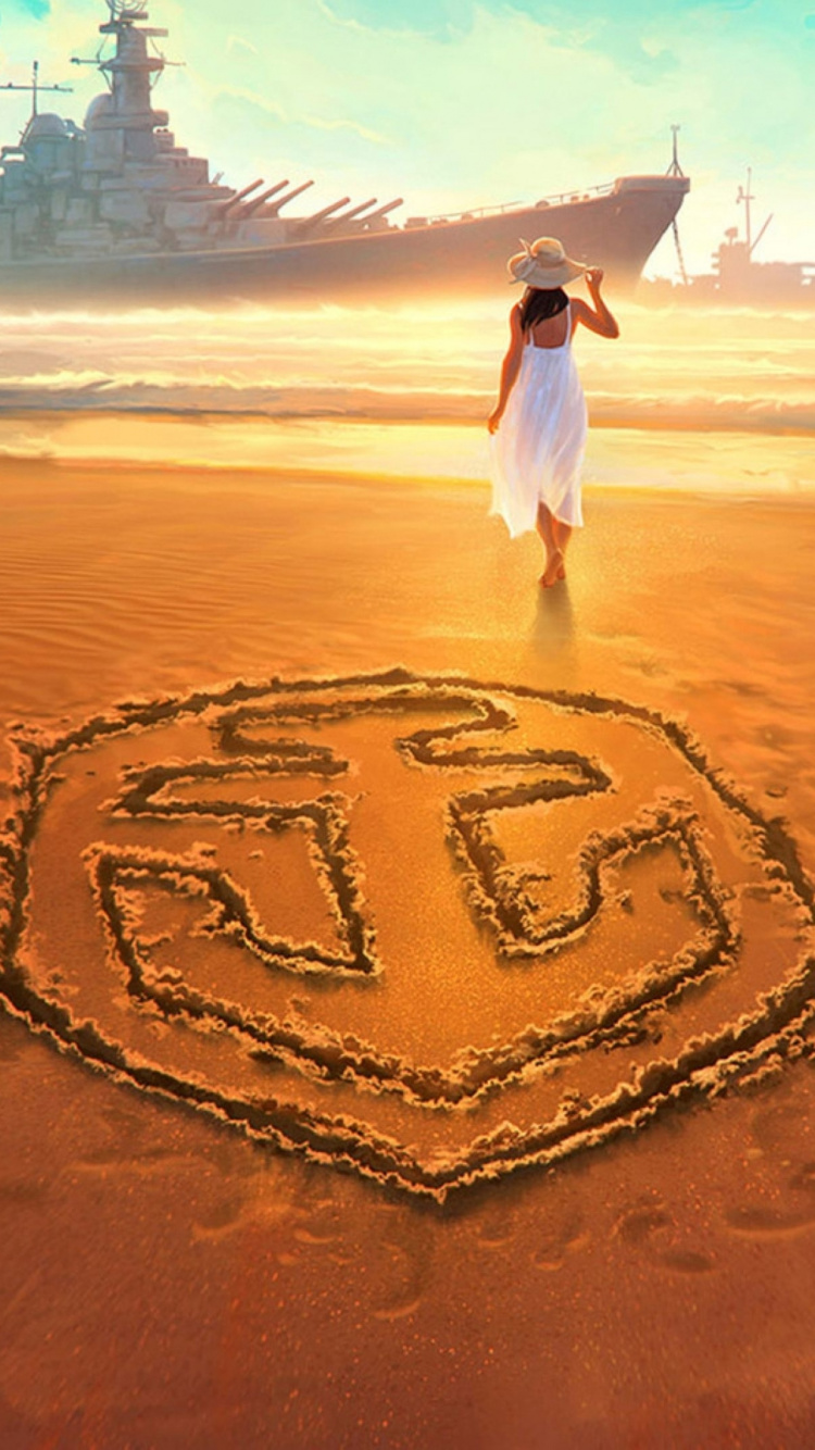 World of Warships Logo, Welt Der Kriegsschiffe, Wargaming, Kriegsschiff, Ökoregion. Wallpaper in 750x1334 Resolution