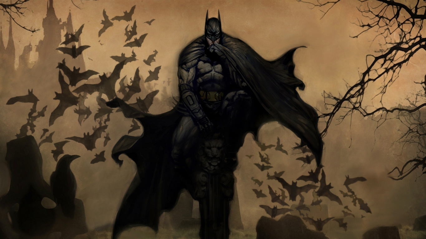 Schwarze Und Braune Drachenillustration. Wallpaper in 1366x768 Resolution