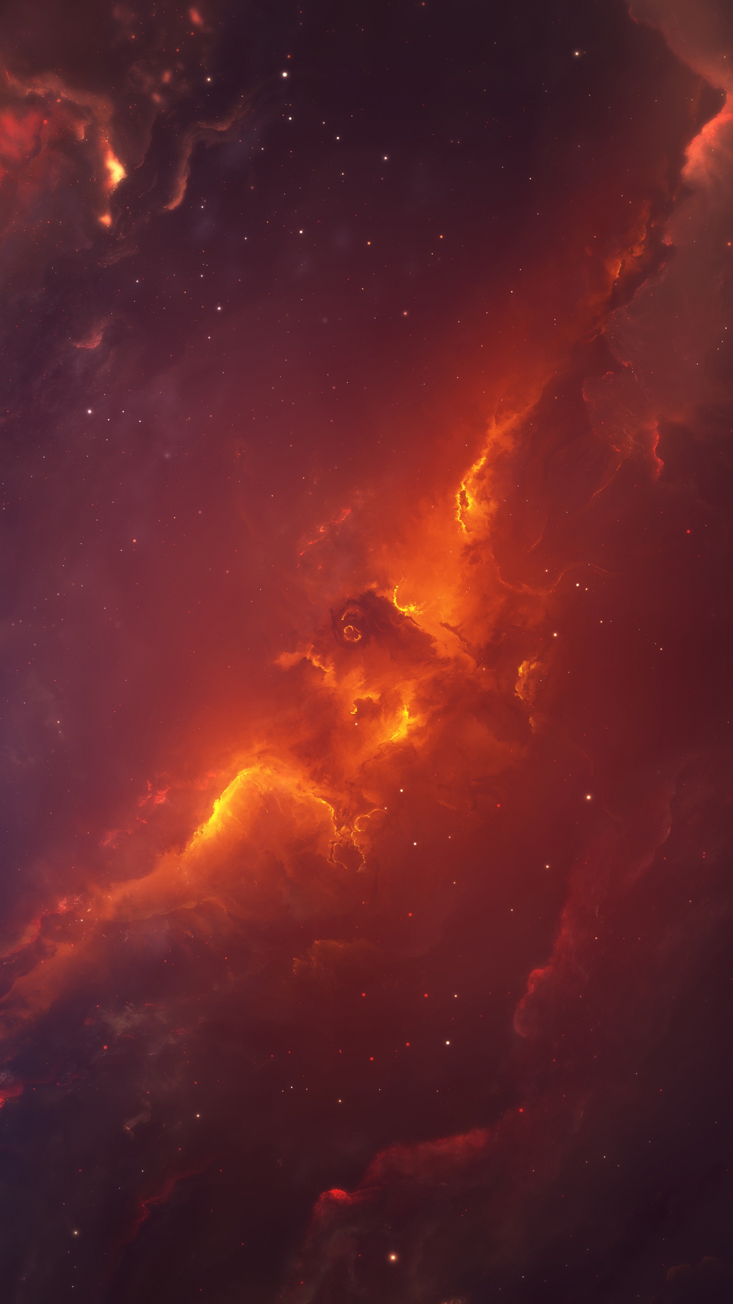 HTC One, Atmosphere, Amber, Orange, Astronomical Object. Wallpaper in 1440x2560 Resolution