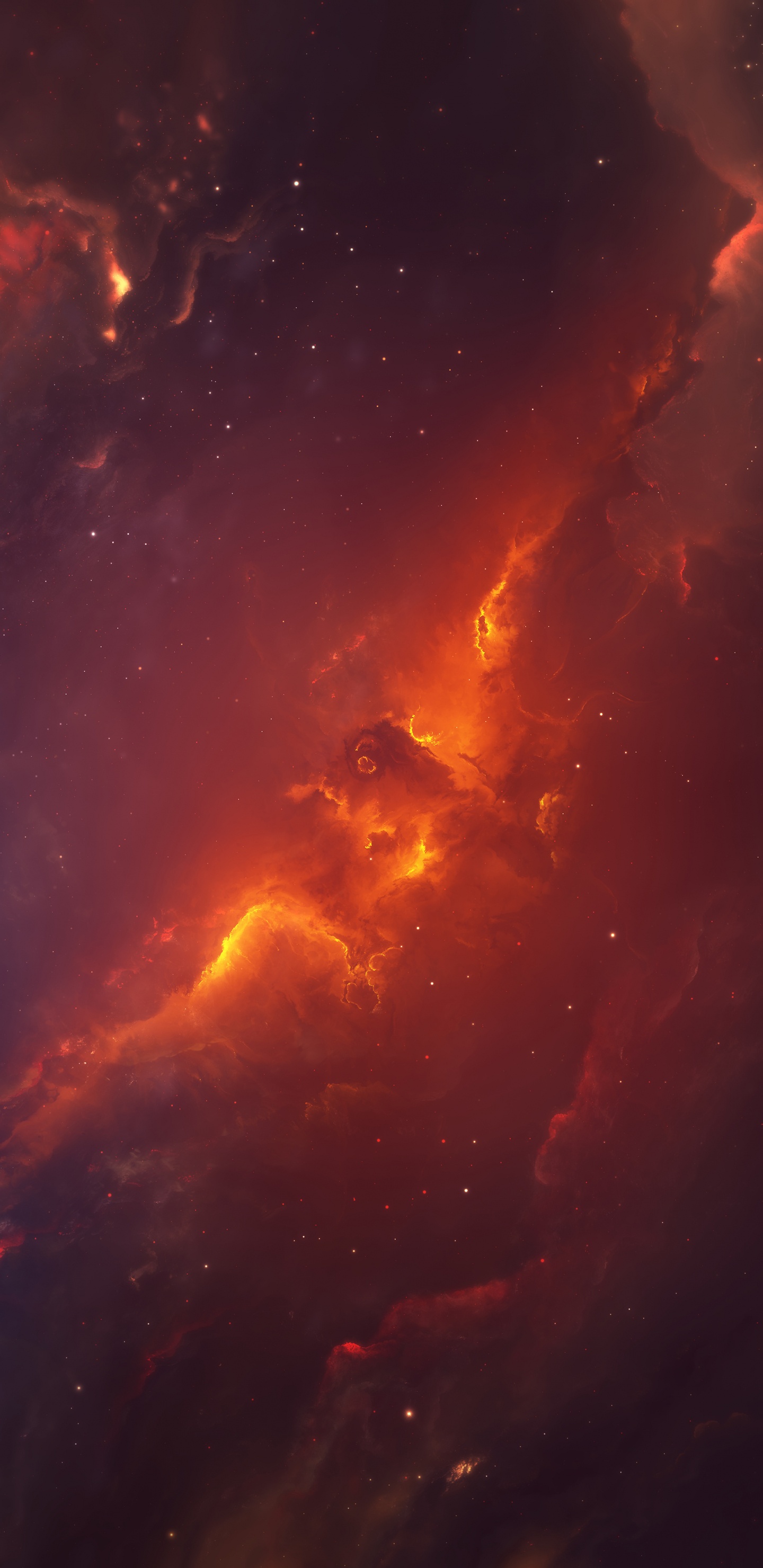 HTC One, Atmosphère, Ambre, Orange, Objet Astronomique. Wallpaper in 1440x2960 Resolution
