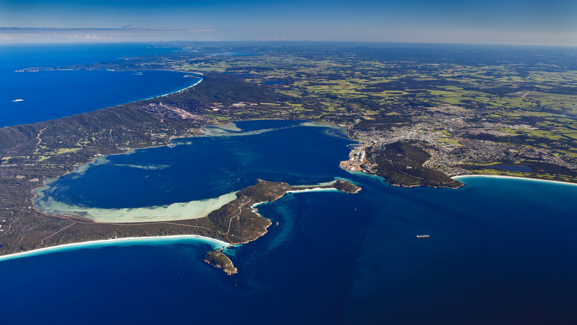 Aerial View of Island During Daytime. Wallpaper in 1920x1080 Resolution