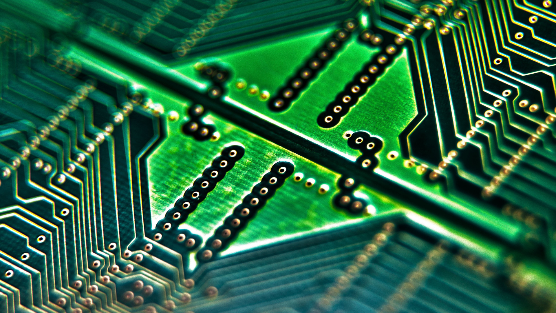 Grüne Und Schwarze Abstrakte Malerei. Wallpaper in 1920x1080 Resolution