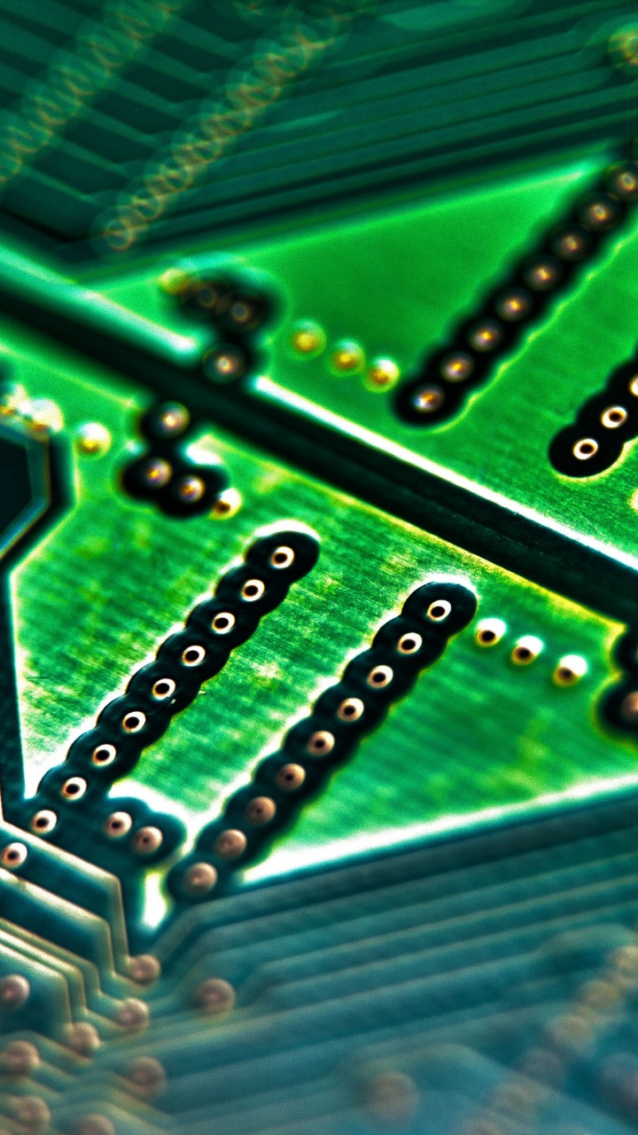 Grüne Und Schwarze Abstrakte Malerei. Wallpaper in 720x1280 Resolution