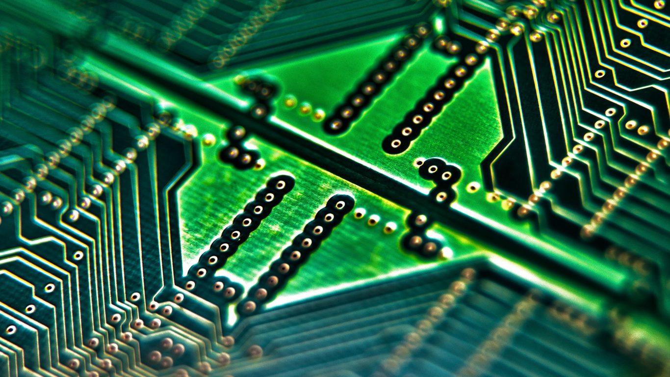 Peinture Abstraite Verte et Noire. Wallpaper in 1366x768 Resolution