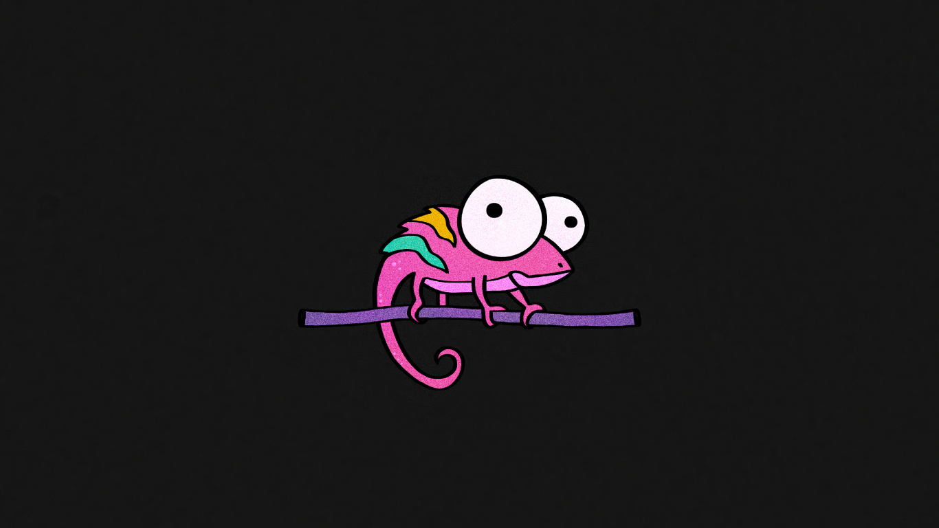 Chameleons, Art, Minimalism, Work of Art, Smile. Wallpaper in 1366x768 Resolution