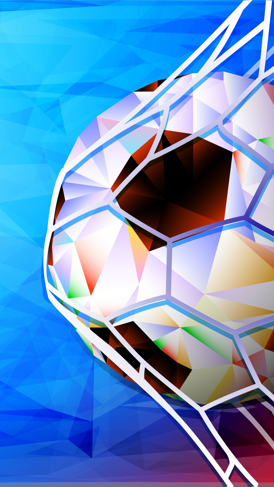 Ilustración de Bola Blanca y Azul. Wallpaper in 1080x1920 Resolution