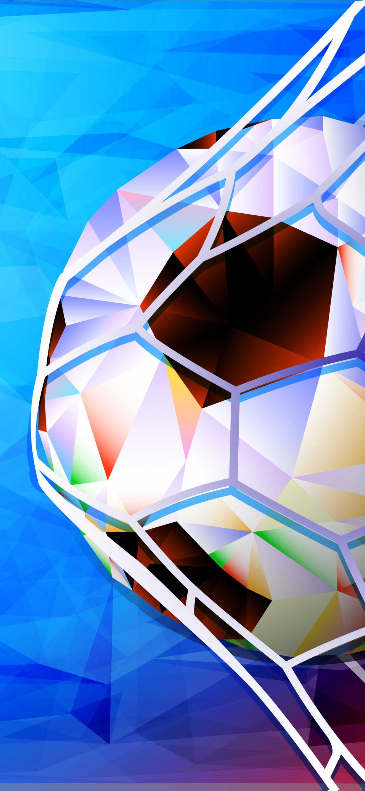 Ilustración de Bola Blanca y Azul. Wallpaper in 1242x2688 Resolution