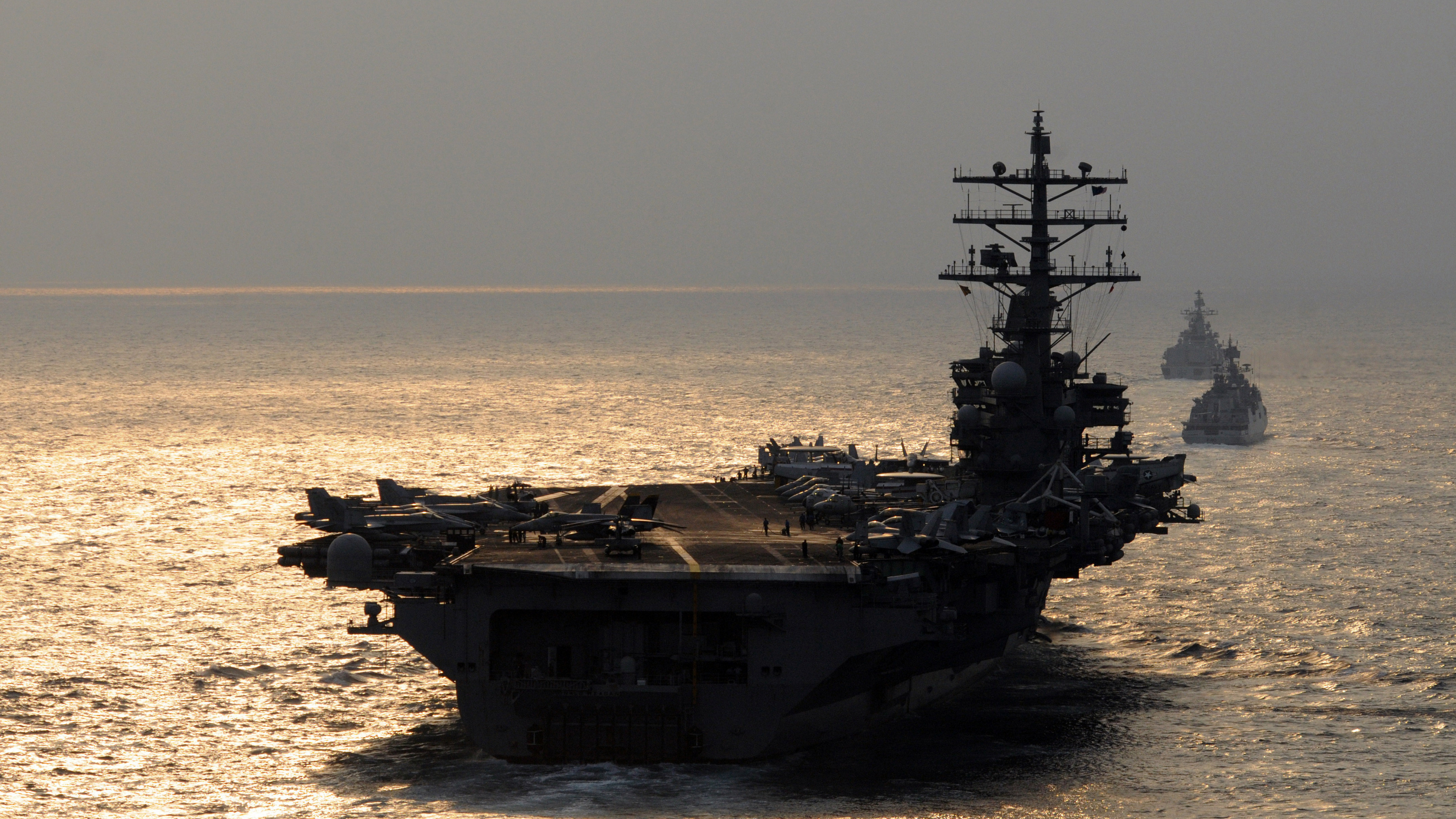 Portaaviones, USS Ronald Reagan, la Marina de Estados Unidos, Buque de Guerra de La, Naval. Wallpaper in 3840x2160 Resolution