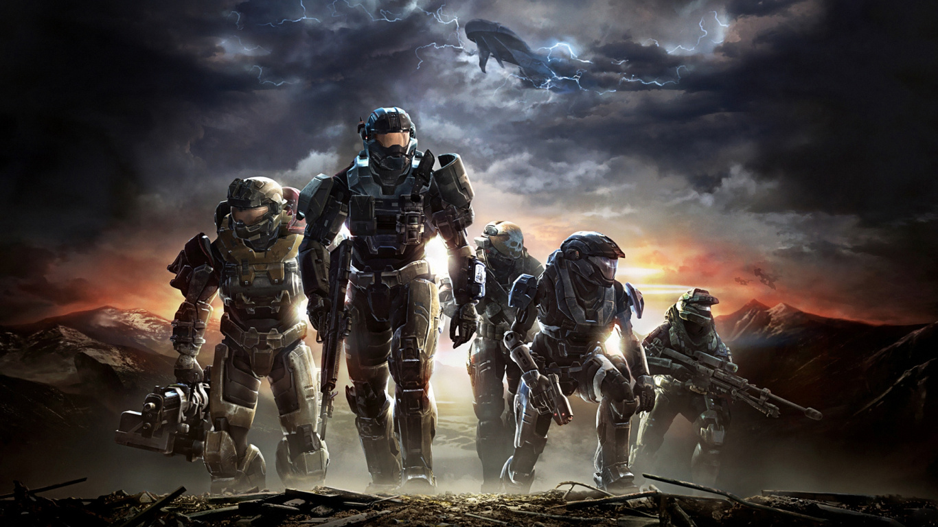 Halo Reach, Halo 4, Soldat, Mercenary, Halo 2. Wallpaper in 1366x768 Resolution