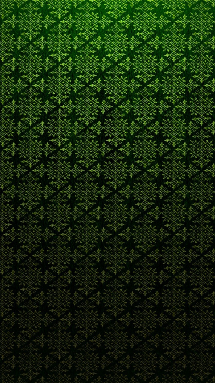 Grünes Und Schwarzes Florales Textil. Wallpaper in 720x1280 Resolution