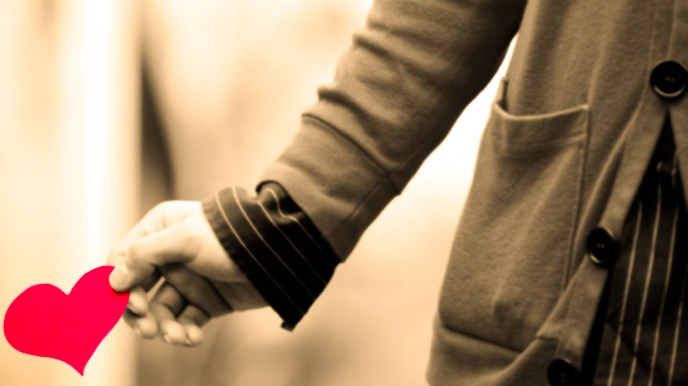 Cœur, Doigt, en se Tenant Les Mains, Bras, Conjoint. Wallpaper in 1366x768 Resolution