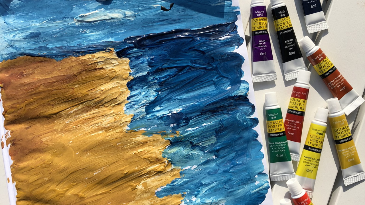 Painting, Art, Paint, Wood, Blue. Wallpaper in 1280x720 Resolution