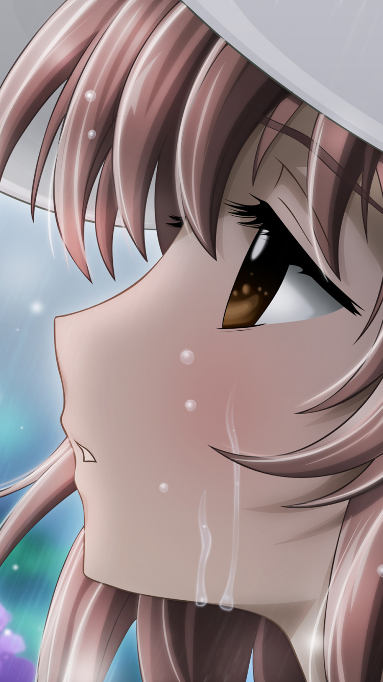 Personaje de Anime Femenino de Pelo Morado. Wallpaper in 750x1334 Resolution