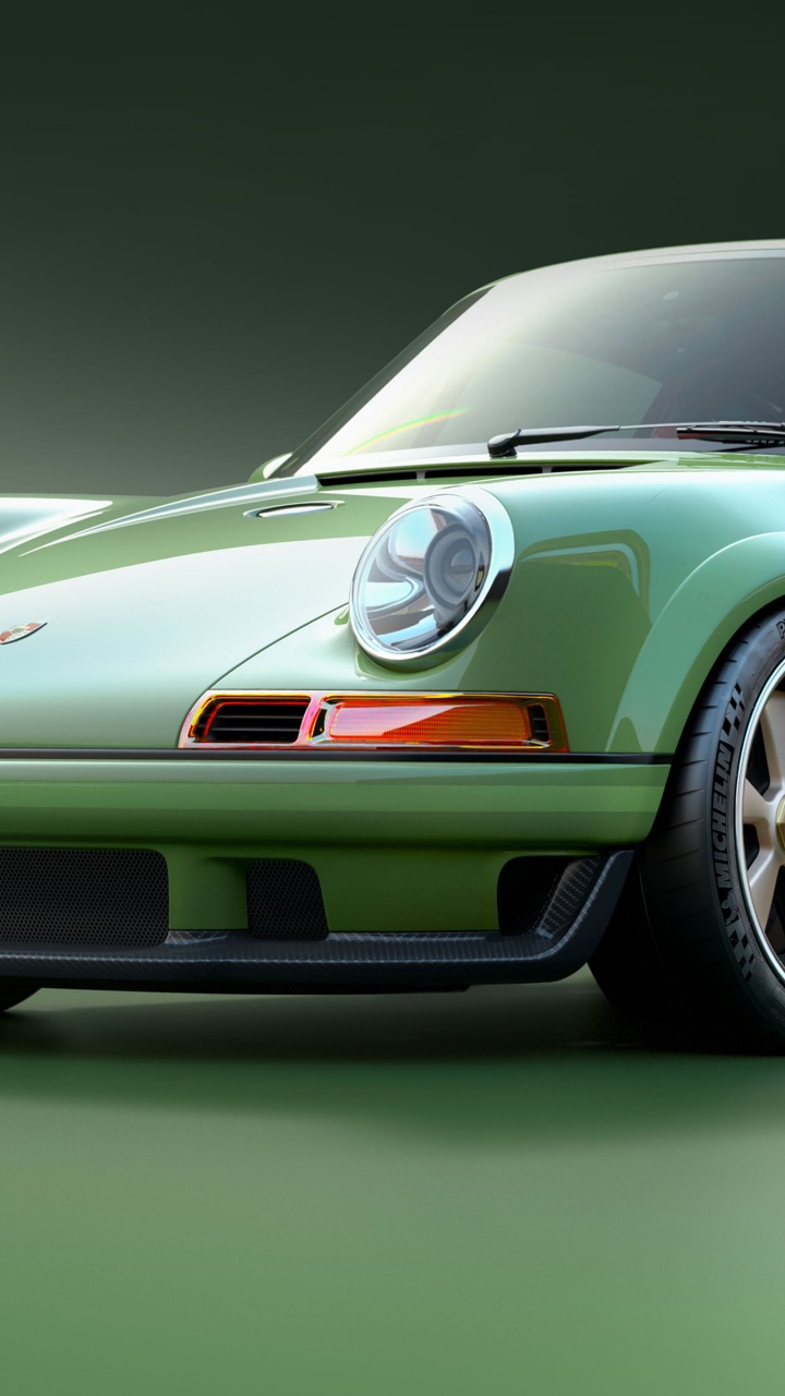 Porsche 911 Rojo Sobre Fondo Blanco.. Wallpaper in 720x1280 Resolution