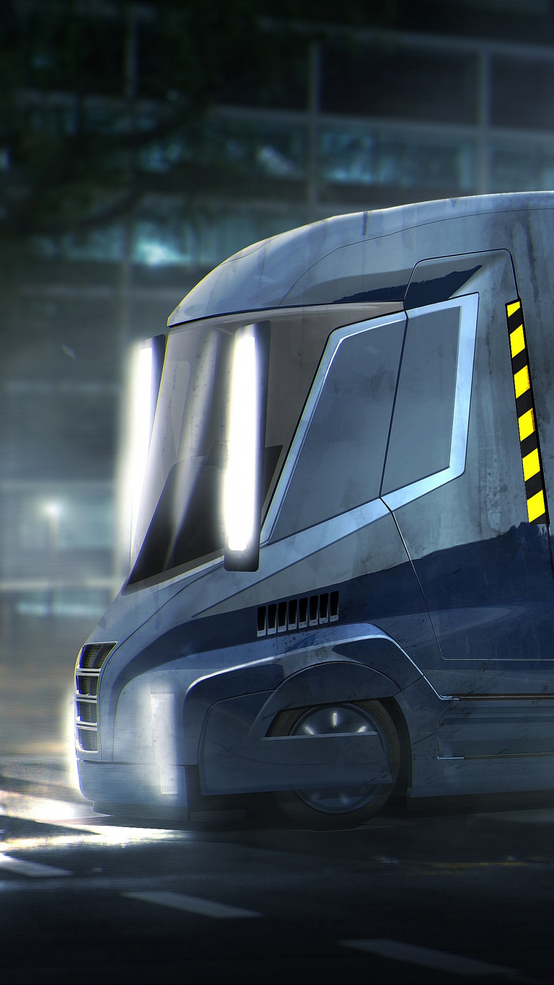 White and Black Car in a Parking Lot. Wallpaper in 1080x1920 Resolution